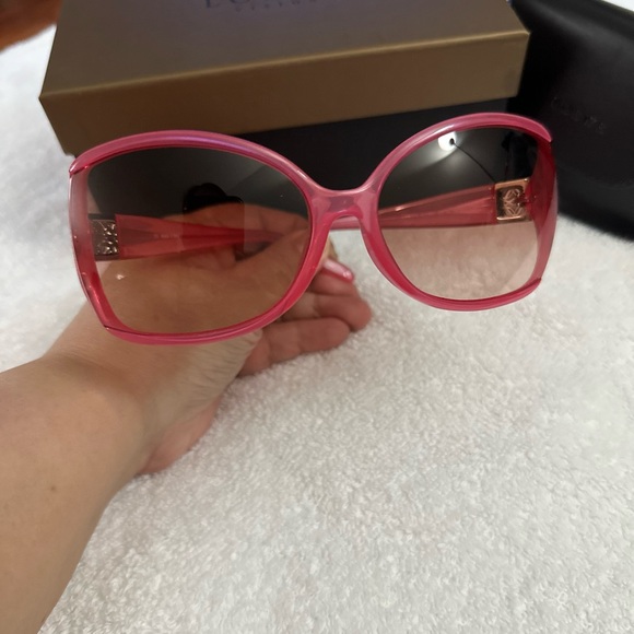 LOEWE OVERSIZE SUNGLASSES PINK LIKE NEW - Picture 12 of 13